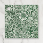 William Morris Marigold Groene Bloembloem Bedankjes Labels (Voorkant)