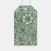 William Morris Marigold Groene Bloembloem Cadeaulabel (Voorkant)