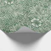 William Morris Marigold Groene Bloembloem Cadeaupapier (Hoek)