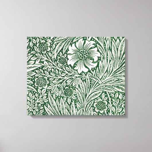 William Morris Marigold Groene Bloembloem Canvas Afdruk (Voorkant)