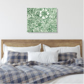William Morris Marigold Groene Bloembloem Canvas Afdruk (Insitu (Slaapkamer))