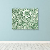 William Morris Marigold Groene Bloembloem Canvas Afdruk (Insitu (Houten vloer))
