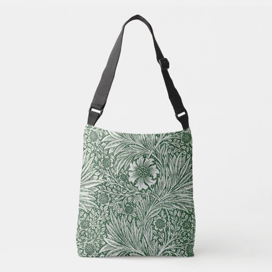 William Morris Marigold Groene Bloembloem Crossbody Tas (Voorkant)