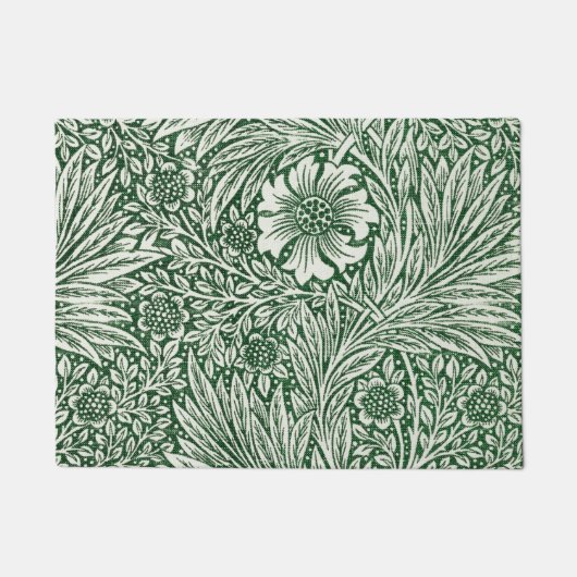 William Morris Marigold Groene Bloembloem Deurmat (Voorkant)