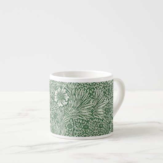 William Morris Marigold Groene Bloembloem Espresso Kop (Voorkant rechts)