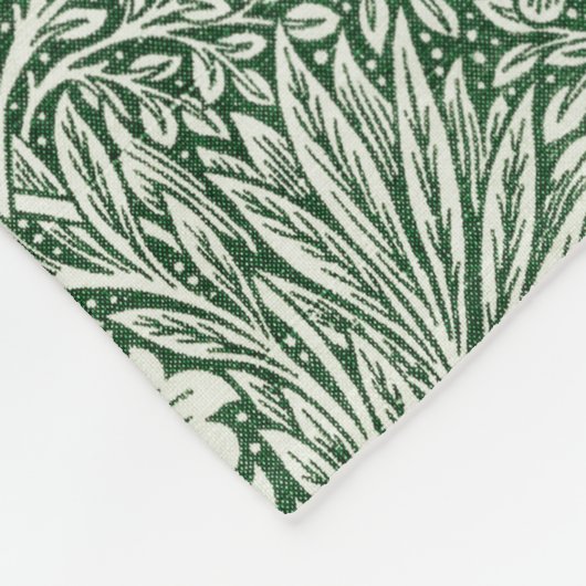William Morris Marigold Groene Bloembloem Fleece Deken (Hoek)