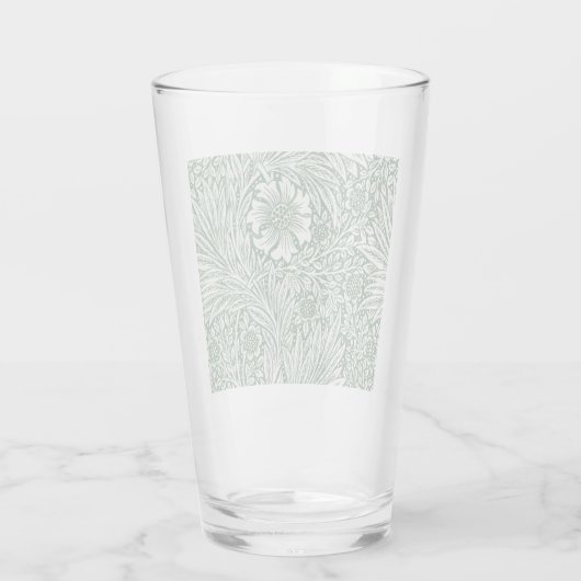 William Morris Marigold Groene Bloembloem Glas (Achterkant)