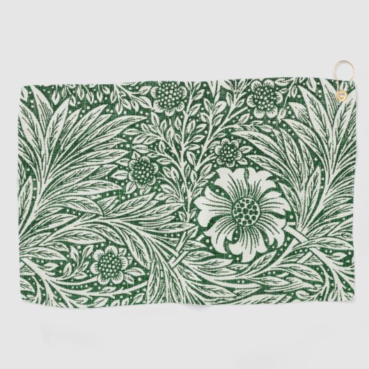William Morris Marigold Groene Bloembloem Golfhanddoek (Horizontaal)
