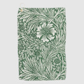 William Morris Marigold Groene Bloembloem Golfhanddoek (Voorkant)