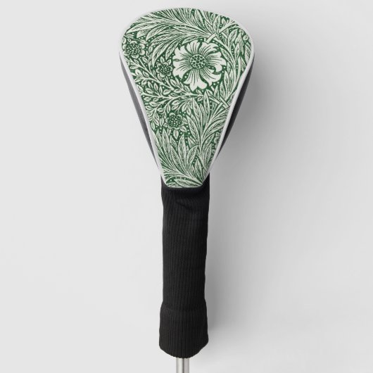 William Morris Marigold Groene Bloembloem Golfheadcover (Voorkant)