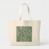 William Morris Marigold Groene Bloembloem Grote Tote Bag (Voorkant)