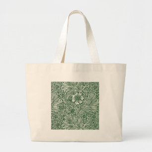 William Morris Marigold Groene Bloembloem Grote Tote Bag