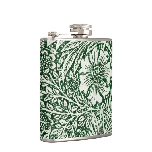 William Morris Marigold Groene Bloembloem Heupfles (Rechts)