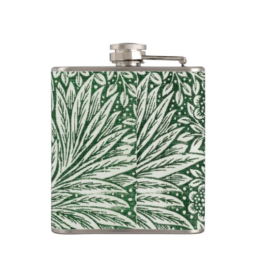 William Morris Marigold Groene Bloembloem Heupfles (Achterkant)