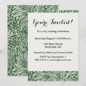 William Morris Marigold Groene Bloembloem Kaart (Voorkant / Achterkant)