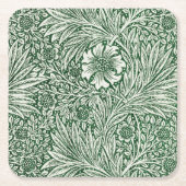 William Morris Marigold Groene Bloembloem Kartonnen Onderzetters (Voorkant)
