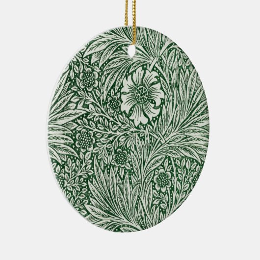 William Morris Marigold Groene Bloembloem Keramisch Ornament (Rechts)
