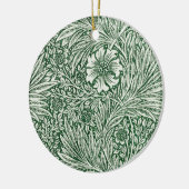 William Morris Marigold Groene Bloembloem Keramisch Ornament (Links)