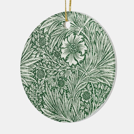 William Morris Marigold Groene Bloembloem Keramisch Ornament (Links)