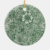 William Morris Marigold Groene Bloembloem Keramisch Ornament (Achterkant)