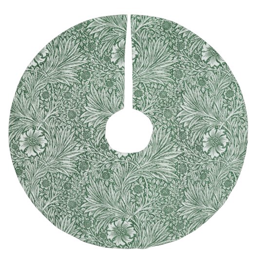 William Morris Marigold Groene Bloembloem Kerstboom Rok (Voorkant)
