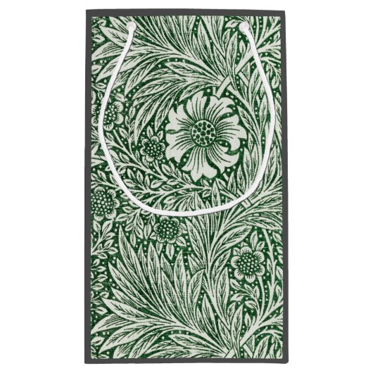 William Morris Marigold Groene Bloembloem Klein Cadeauzakje (Achterkant)