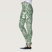 William Morris Marigold Groene Bloembloem Leggings (Links)