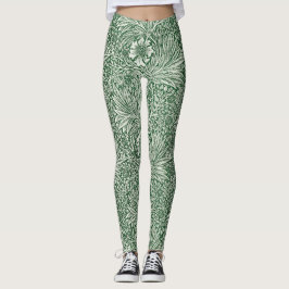 William Morris Marigold Groene Bloembloem Leggings
