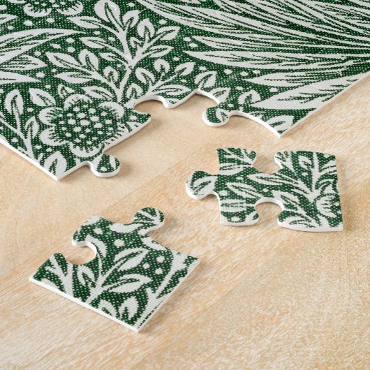 William Morris Marigold Groene Bloembloem Legpuzzel (Zijkant)