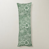 William Morris Marigold Groene Bloembloem Lichaamskussen (Achterkant (Verticaal))