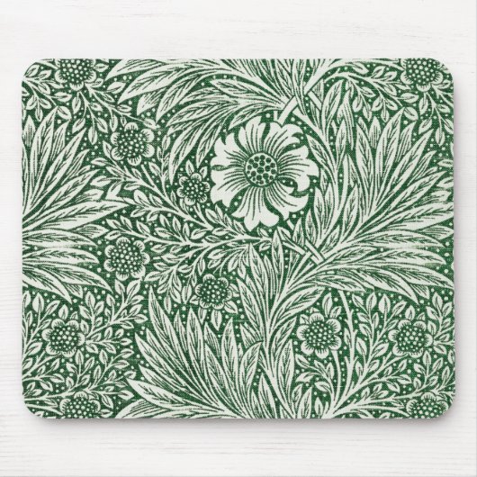William Morris Marigold Groene Bloembloem Muismat (Voorkant)