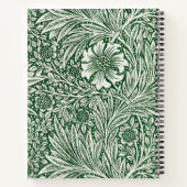 William Morris Marigold Groene Bloembloem Notitieboek (Achterkant)