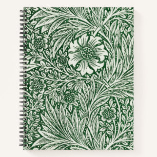 William Morris Marigold Groene Bloembloem Notitieboek