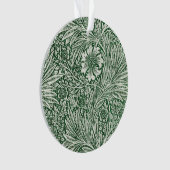 William Morris Marigold Groene Bloembloem Ornament (voorkant)
