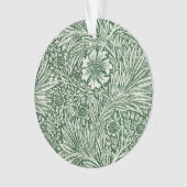 William Morris Marigold Groene Bloembloem Ornament (voorkant)