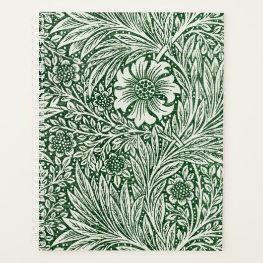 William Morris Marigold Groene Bloembloem Planner (Voorkant)