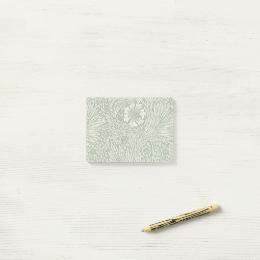 William Morris Marigold Groene Bloembloem Post-it® Notes (Op bureau)