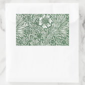 William Morris Marigold Groene Bloembloem Rechthoekige Sticker (Tas)