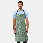 William Morris Marigold Groene Bloembloem Schort (Gedragen)