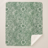 William Morris Marigold Groene Bloembloem Sherpa Deken (Voorkant)