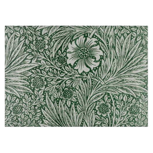 William Morris Marigold Groene Bloembloem Snijplank (Voorkant)