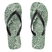 William Morris Marigold Groene Bloembloem Teenslippers (Voetbed)