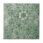 William Morris Marigold Groene Bloembloem Tegeltje (Voorkant)