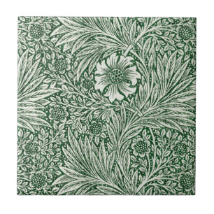 William Morris Marigold Groene Bloembloem Tegeltje