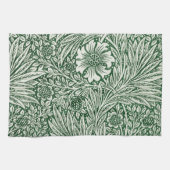 William Morris Marigold Groene Bloembloem Theedoek (Horizontaal)
