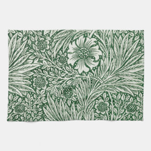 William Morris Marigold Groene Bloembloem Theedoek