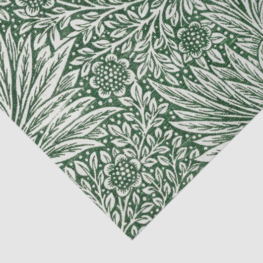 William Morris Marigold Groene Bloembloem Tissuepapier (Detail)