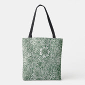 William Morris Marigold Groene Bloembloem Tote Bag (Achterkant)