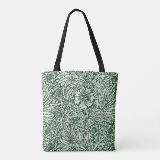 William Morris Marigold Groene Bloembloem Tote Bag (Achterkant)