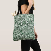 William Morris Marigold Groene Bloembloem Tote Bag (Dichtbij)